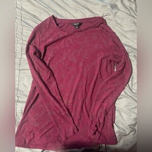 Simply Vera Vera Wang Deep Red Floral Top